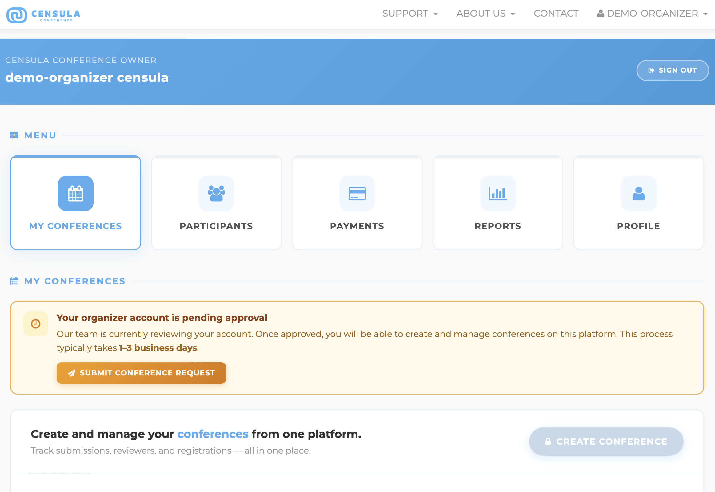 Create Conference Demo